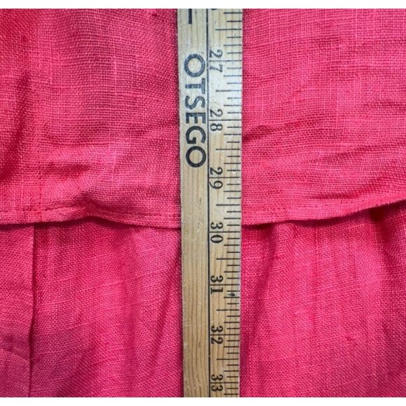 Harve Bernardo Holtzman Collection 100% Linen Two-Piece Set Size 12/14 Coral - Picture 4 of 16